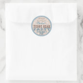 Teddy Bear Party Dank u Sticker - Blauw (Tas)