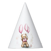 Teddy Bear Pastel Party Pet Feesthoedjes (Voorkant)