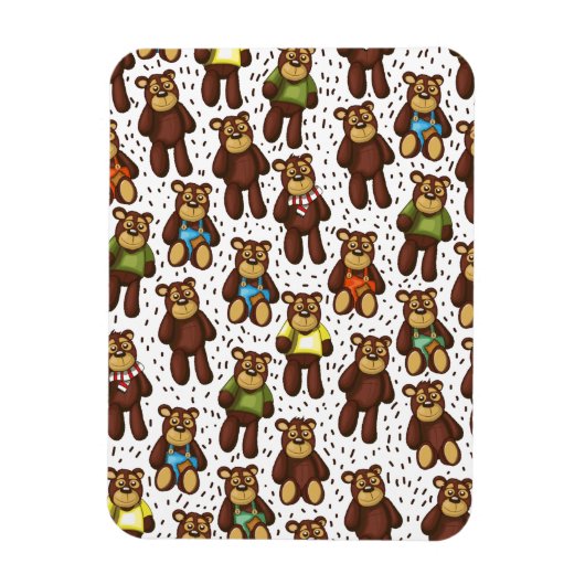 Teddy Bear-patroon Magneet (Verticaal)