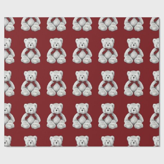 Teddy Bear Pattern, Pencil Drawing, Beer Cadeaupapier (Vlak)
