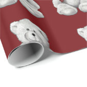 Teddy Bear Pattern, Pencil Drawing, Beer Cadeaupapier (Rol Hoek)