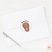 Teddy Bear Paw ReadyTo Pop Baby shower Classic Rou Ronde Sticker (Envelop)