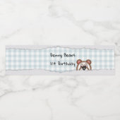 Teddy Bear Peekaboo verjaardag Waterfles Etiket (Enkel label)