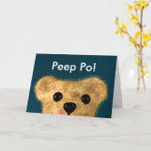 Teddy Bear (Peep po!) Kaart (Gele Bloem)