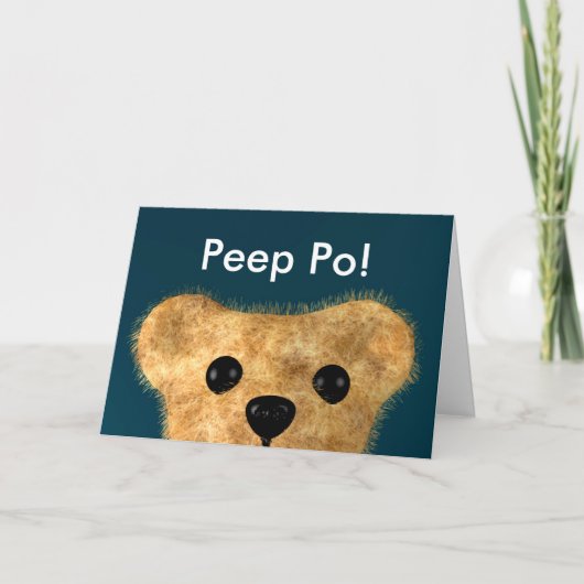 Teddy Bear (Peep po!) Kaart (Voorkant)