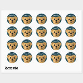 Teddy Bear (Peep po!) Ronde Sticker (Vel)