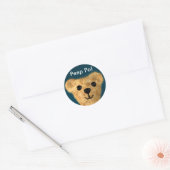 Teddy Bear (Peep po!) Ronde Sticker (Envelop)