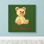 Teddy Bear Personalized Canvas Print (Insitu (Houten vloer))