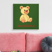 Teddy Bear Personalized Canvas Print (Insitu (Woonkamer))