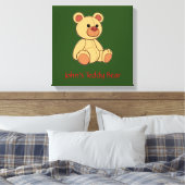 Teddy Bear Personalized Canvas Print (Insitu (Slaapkamer))