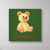 Teddy Bear Personalized Canvas Print (Voorkant)