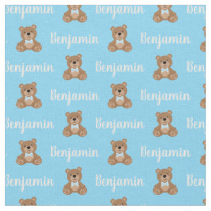 Teddy Bear Persoonlijke blauwe naam Stof