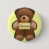 Teddy Bear Persoonlijke Button Pin (Voorkant)