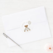 Teddy Bear Picknick Baby Verjaardag Ronde Sticker (Envelop)