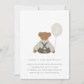 Teddy Bear Picknick Baby Verjaardagsuitnodiging Kaart (Voorkant)