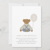 Teddy Bear Picknick Baby Verjaardagsuitnodiging Kaart (Voorkant)