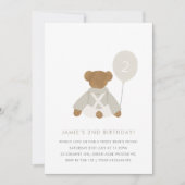 Teddy Bear Picknick Baby Verjaardagsuitnodiging Kaart (Voorkant)
