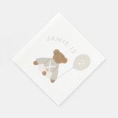 Teddy Bear Picknick Baby Verjaardagsuitnodiging Servet (Hoek)