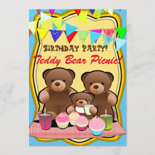 Teddy Bear picknick Kinder partij Kaart