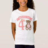 Teddy Bear Picknick Verjaardag Shirt Shabby Shic P (Voorkant)