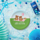 Teddy Bear Picknick Verjaardagsfeestje Papieren Bordje (Feest)