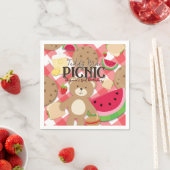 Teddy Bear Picknick Zomer Verjaardagsfeestje Custo Servet (Insitu)
