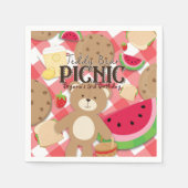 Teddy Bear Picknick Zomer Verjaardagsfeestje Custo Servet (Voorkant)