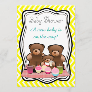 Teddy Bear Picnic Baby shower Kaart