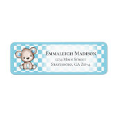 Teddy Bear Picnic Baby shower Return Address Etiket (Voorkant)