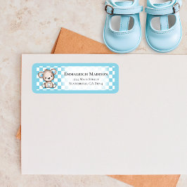 Teddy Bear Picnic Baby shower Return Address Etiket