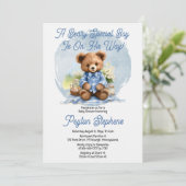 Teddy Bear Picnic Beary Special Boy Baby shower Kaart (Staand voorkant)