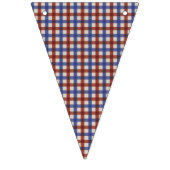 Teddy Bear Picnic Birthday Blue en Red Gingham Vlaggetjes (Tweede vlag)