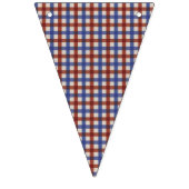 Teddy Bear Picnic Birthday Blue en Red Gingham Vlaggetjes (Eerste vlag)