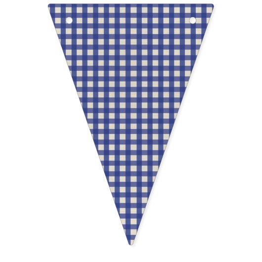 Teddy Bear Picnic Birthday - Blue Gingham Vlaggetjes (Tweede vlag)