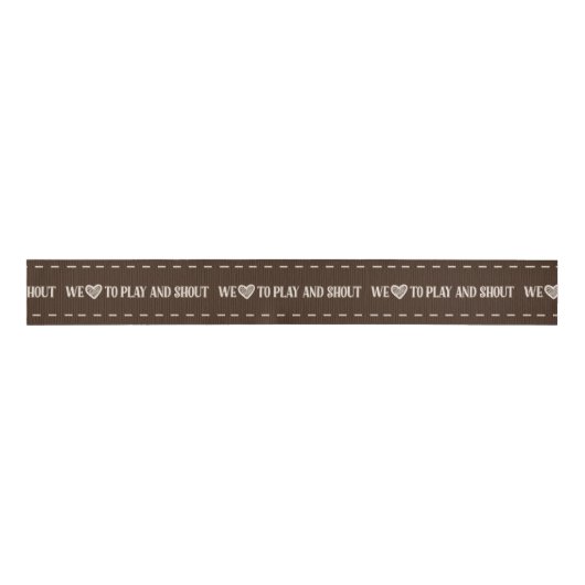 Teddy Bear Picnic Birthday - Brown Grosgrain Lint (Voorkant)