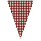 Teddy Bear Picnic Birthday Red Gingham Vlaggetjes (Derde vlag)