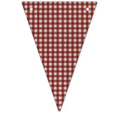 Teddy Bear Picnic Birthday Red Gingham Vlaggetjes (Tweede vlag)