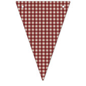 Teddy Bear Picnic Birthday Red Gingham Vlaggetjes (Eerste vlag)