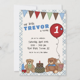 Teddy Bear Picnic Birthday Uitnodiging