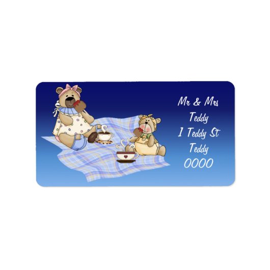 Teddy Bear Picnic Etiket (Voorkant)