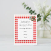 Teddy Bear Picnic met de rode en witte tablet Kaart (Staand voorkant)
