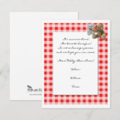 Teddy Bear Picnic met de rode en witte tablet Kaart (Voorkant / Achterkant)