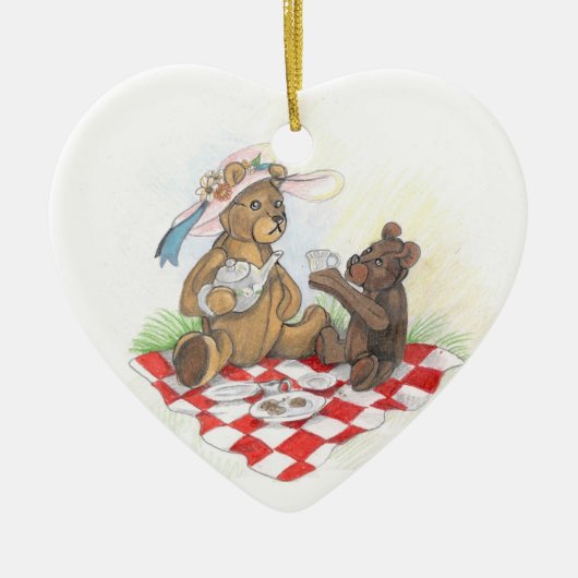 Teddy Bear Picnic~ornament Keramisch Ornament (Voorkant)