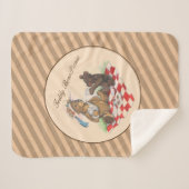 Teddy Bear Picnic Sherpa Deken (Voorkant (horizontaal))