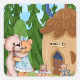 Teddy Bear Picnic Village Specialized Vierkante Sticker
