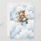 Teddy Bear piloot op weg naar baby Kaart (Achterkant)