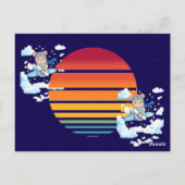 Teddy Bear Pilot Airplane Art Briefkaart (Achterkant)