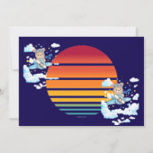 Teddy Bear Pilot Airplane Art Kaart (Achterkant)