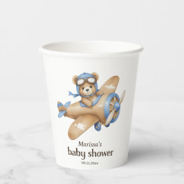 Teddy Bear Pilot Baby Boy Douche Papieren beker