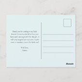 Teddy Bear Pilot Baby shower Dank u Briefkaart (Achterkant)